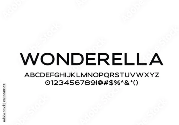 Fototapeta Wonderella font for logo and headline. Isolated Vector typeset