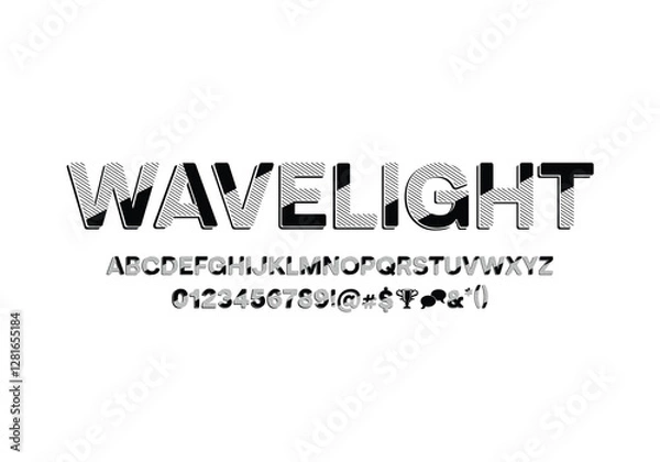 Fototapeta Wave Light font for logo and headline. Isolated Vector typeset