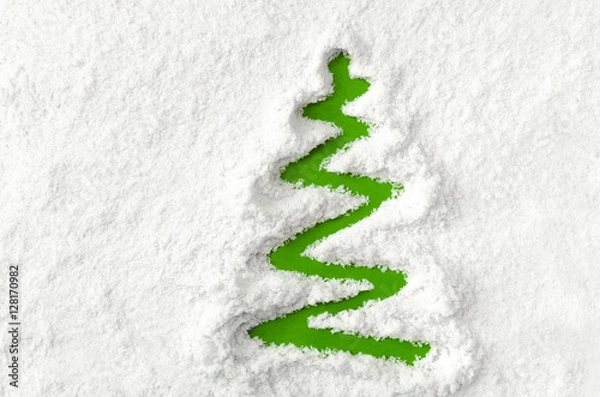 Obraz Christmas tree in the snow