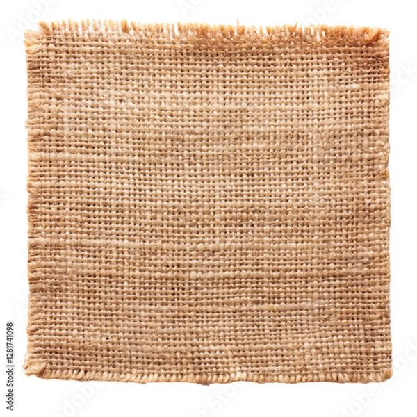 Obraz Burlap hessian isolated on transparent background  
