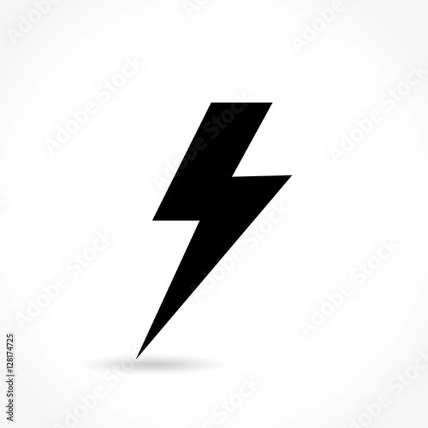 Obraz flash icon on white background