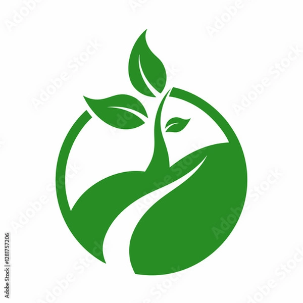 Obraz vector green agro farm logo icon
