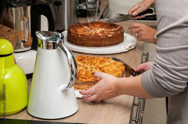 Obraz Vorbereitung einer Kaffeetafel