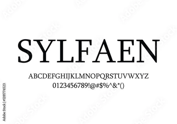 Fototapeta Syflaen font for logo and headline. Isolated Vector typeset