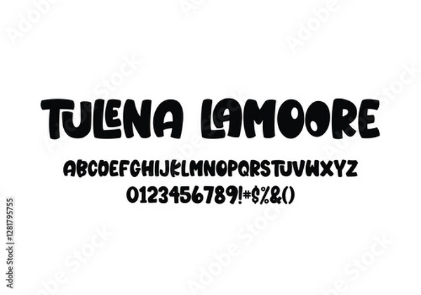 Fototapeta Tulena Lamoore font for logo and headline. Isolated Vector typeset