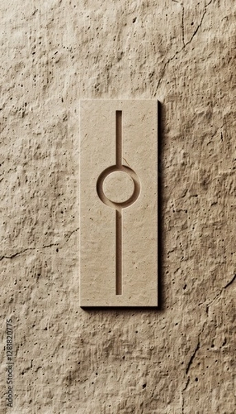 Fototapeta Minimalist Monogram Logo Design on Textured Kraft Background for Branding Projects