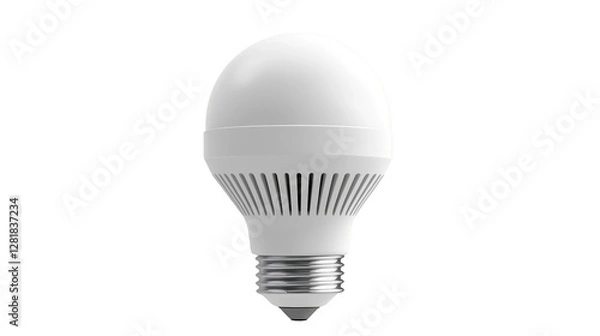 Fototapeta Bright white light bulb, illuminating innovation and inspiring ideas for a brighter future