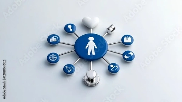 Fototapeta Person-Centric Visual Elements for Health and Wellness Concepts