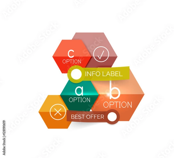 Fototapeta Abstract infographic geometric templates