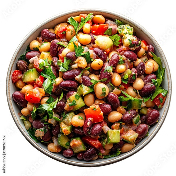 Fototapeta bean salad in a bowl.