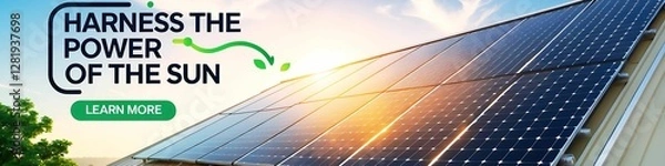 Obraz solar panels add banner 