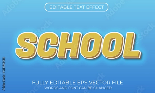 Obraz School editable text effect