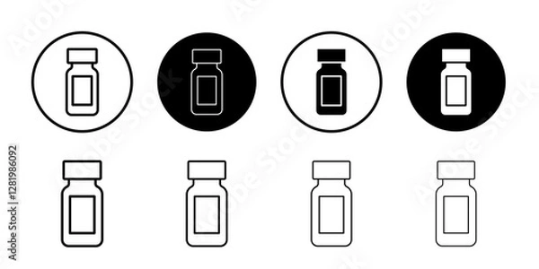 Obraz injection vial icon flat and simple set design