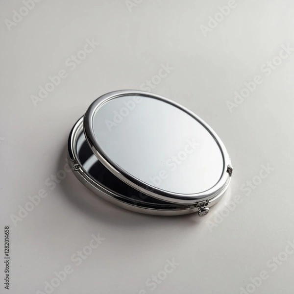 Obraz silver ring on white background