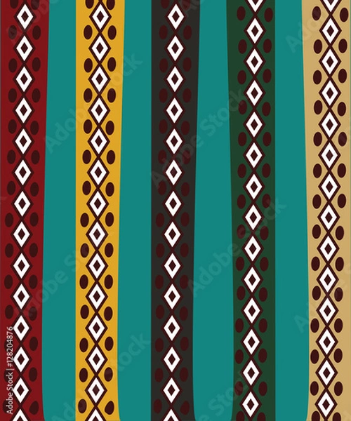 Obraz Ethnic Abstract bright pattern background. 