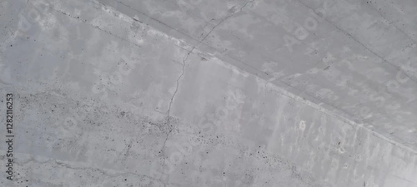 Fototapeta Concrete ceiling on footway tunnel with cracks