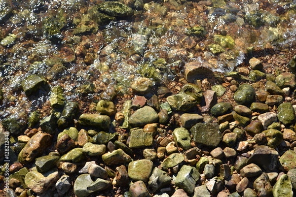 Fototapeta lake beach pebbles