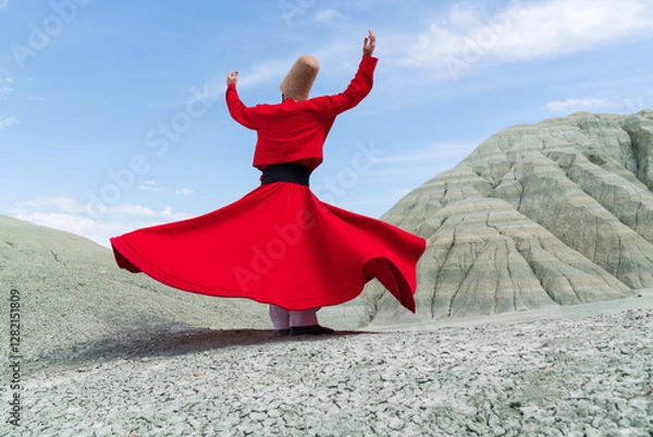 Obraz sufi whirling (Turkish: Semazen) is a form of Sama or physically active meditation which originated among Sufis.