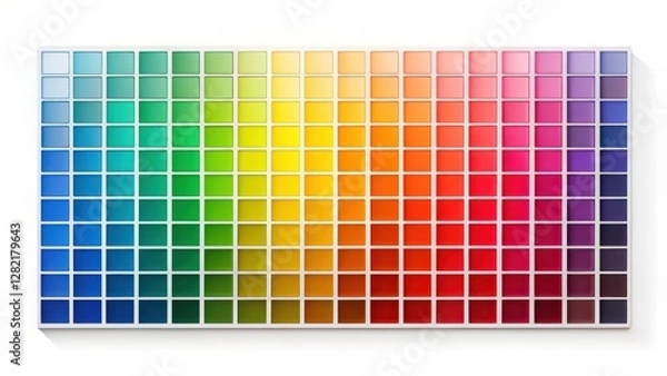 Fototapeta Color Swatch Chart on White Background