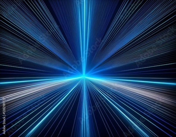 Obraz abstract blue line lights background