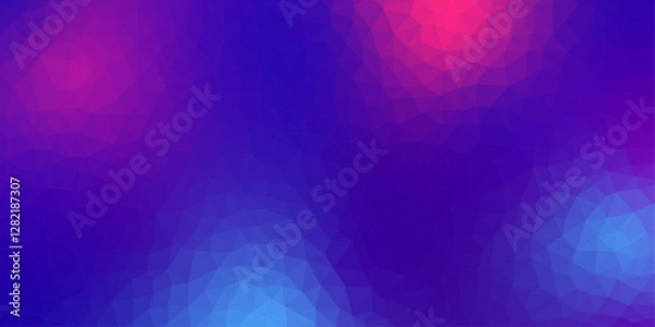 Obraz Polygonal Dreamscape in Cosmic Hues