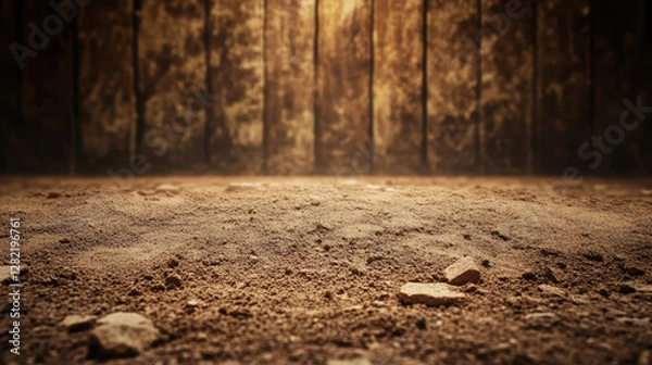 Fototapeta Detailed Close-Up of Textured Ground Surface with Natural Elements