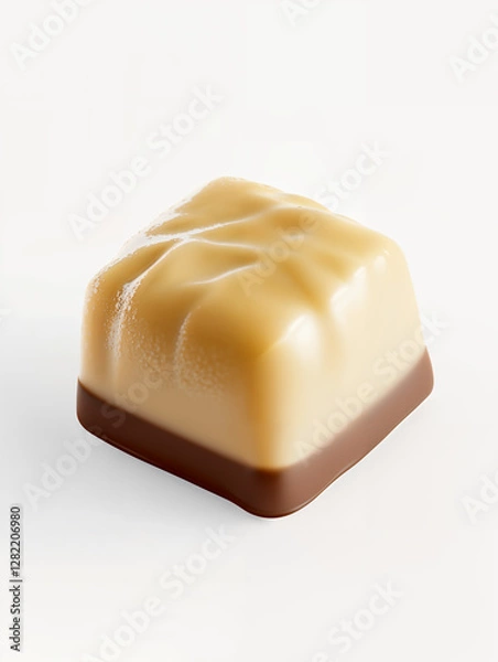 Fototapeta Creamy caramel chocolate treat with smooth texture and rich flavor, perfect for dessert lovers