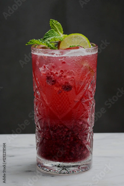 Obraz cocktail with strawberry