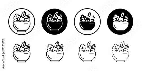 Obraz Salad icon Simple outline vector logo