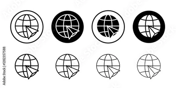 Fototapeta Web icon Simple outline vector logo