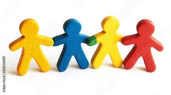 Fototapeta Key Elements of Effective Teamwork Illustration