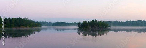 Obraz Panorama of lake in morning
