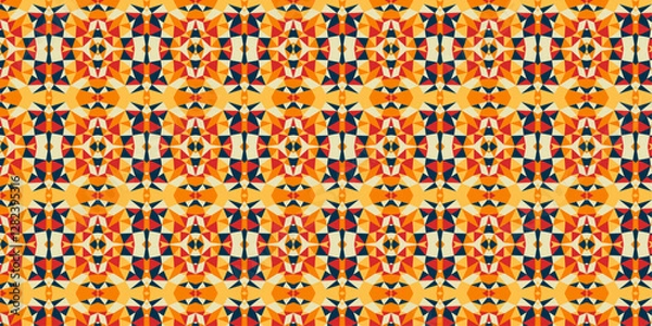 Obraz A Vivid Mosaic of Warm Hues and Angles