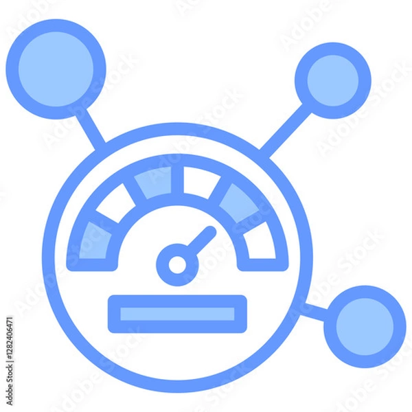 Obraz Channel Performance Lineal Blue Icon