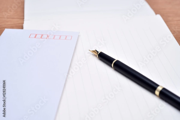 Obraz 万年筆と便箋