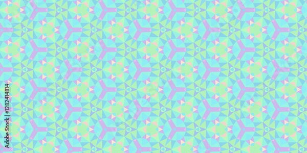 Obraz Pastel Kaleidoscope of Soft Geometric Harmony