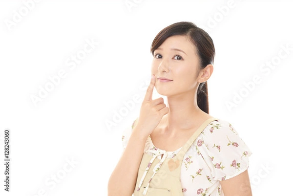 Fototapeta 不安そうな表情の主婦