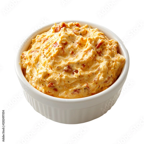 Obraz Pimento Cheese Spread in a Bowl Isolated on Transparent Background