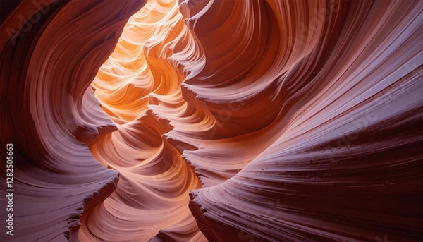 Fototapeta Breathtaking Sandstone Canyon with Swirling Rock Patterns and Vibrant Desert Colors
