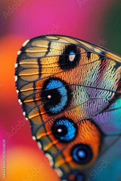 Obraz Vividly colored butterfly with multi-colored eyes