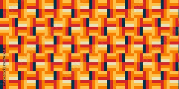 Obraz Interlocking Patterns in a Digital Tapestry
