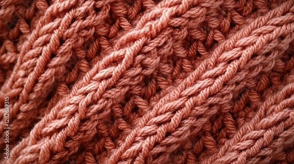 Fototapeta Close up detailed view of textured knitted fabric material