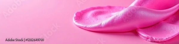 Fototapeta Shimmering pink polish, smooth & glossy texture, elegant, feminine