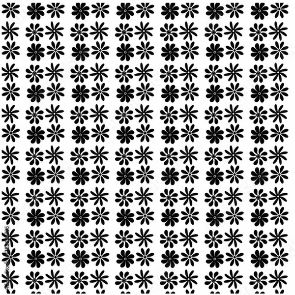 Obraz black and white seamless pattern