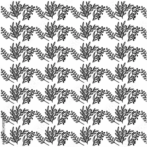 Obraz black and white seamless pattern