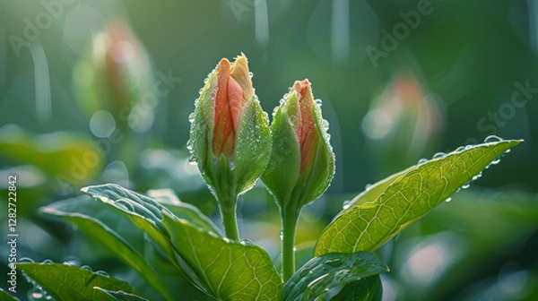 Obraz flower buds in dew