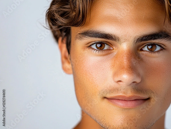 Fototapeta Man smiling close-up