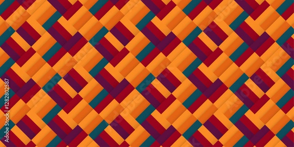 Obraz Geometric Illusion of Shadows and Depth