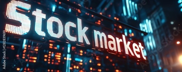 Fototapeta Stock Market Investment Strategies: Analyzing Trends and Risks for Growth