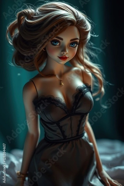 Fototapeta Elegant Lifelike Doll